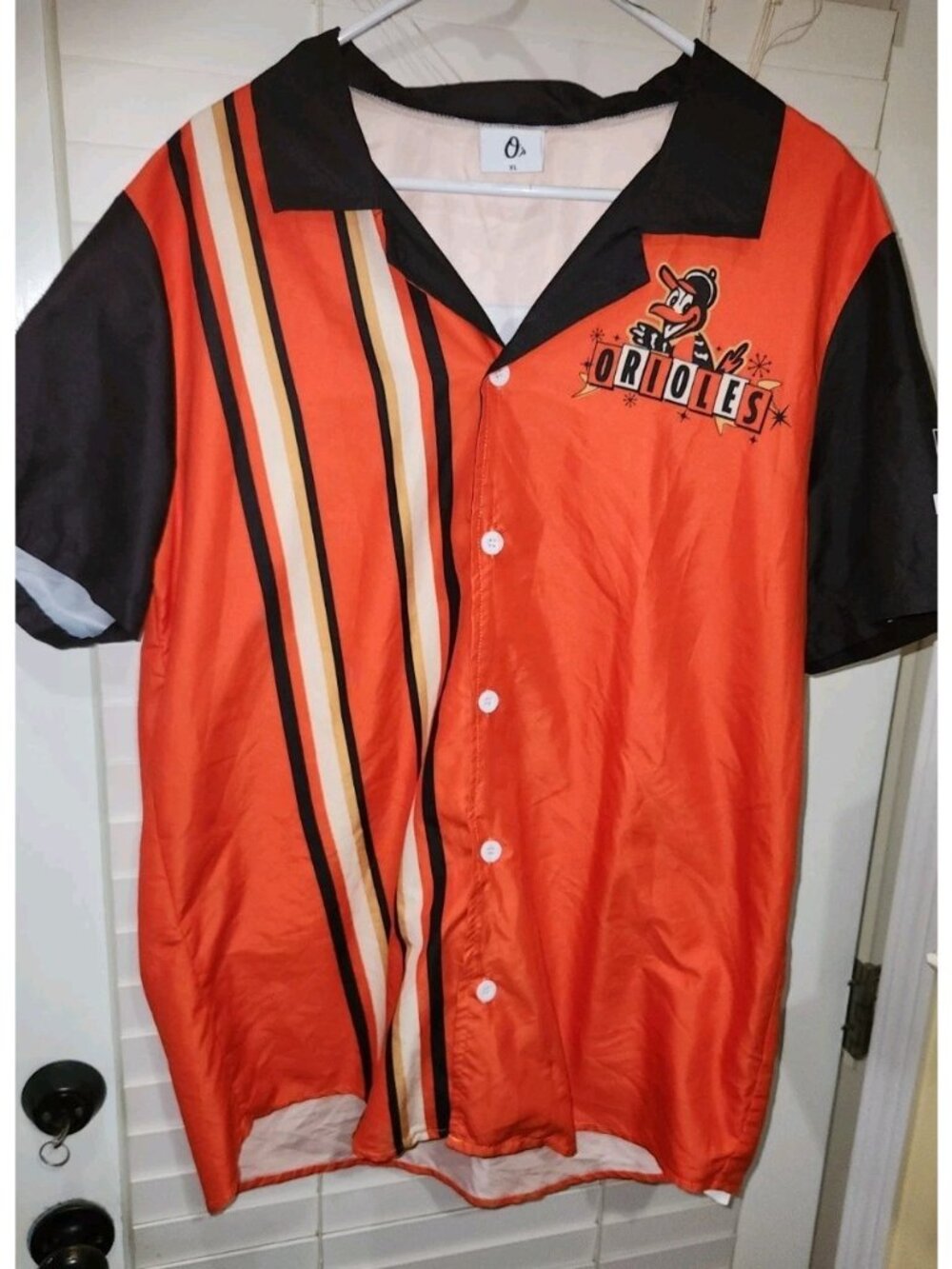Baltimore Orioles SGA Stadium Giveaway Bowling Shirt XL Retro Bird Logo Orange